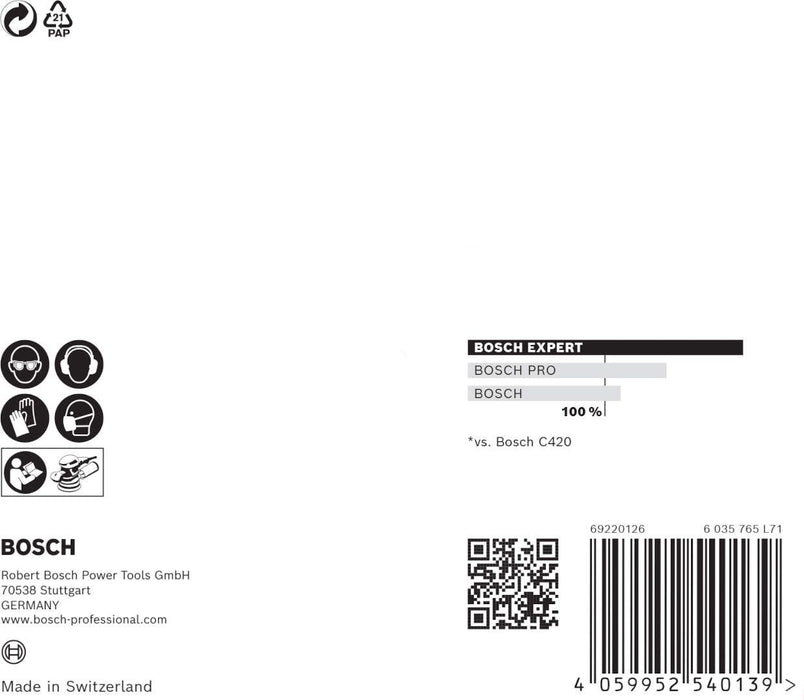 Bosch EXPERT M480 brusna mreža za rotacione brusilice od 125 mm, G 180, 5 delova - 2608900675