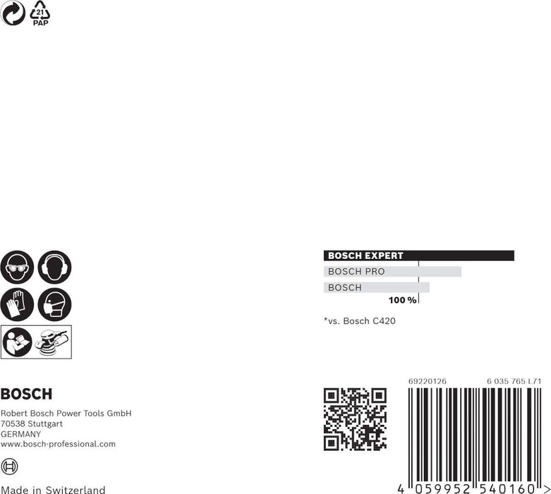 Bosch EXPERT M480 brusna mreža za rotacione brusilice od 125 mm, G 320, 5 delova - 2608900678