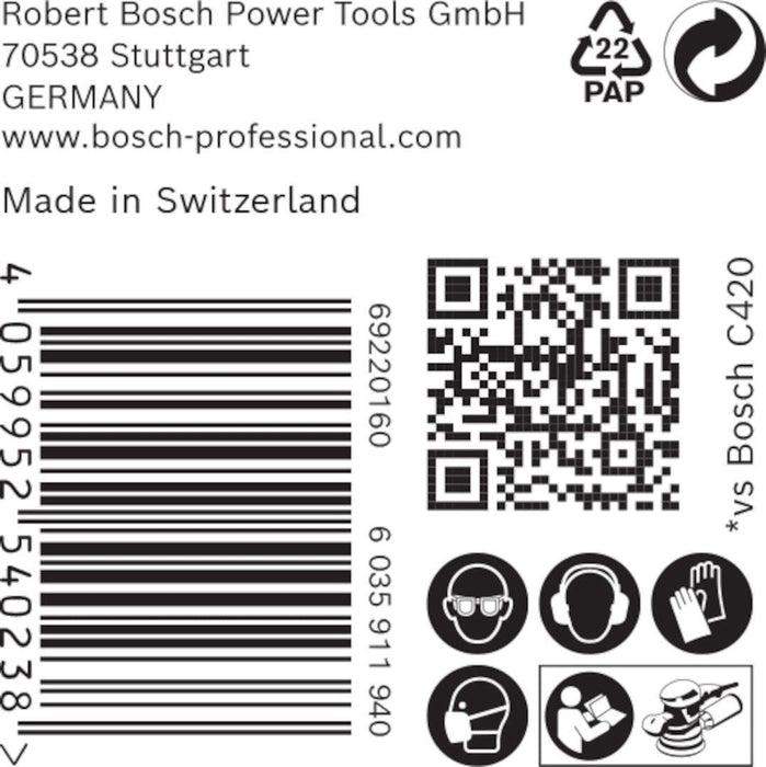 Bosch EXPERT M480 brusna mreža za rotacione brusilice od 125 mm, G 220, 50 delova - 2608900685