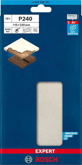 Bosch EXPERT M480 brusna mreža za vibracione brusilice od 115 x 230 mm, G 240, 10 delova - 2608900767