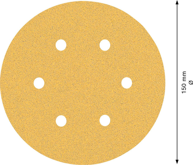 Bosch EXPERT C470 brusni papir sa 6 rupa za rotacione brusilice od 150 mm, G 80, 5 delova - 2608900815
