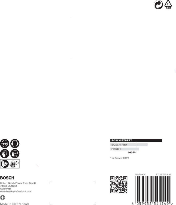 Bosch EXPERT C470 brusni papir sa 6 rupa za rotacione brusilice od 150 mm, G 100, 5 delova - 2608900816