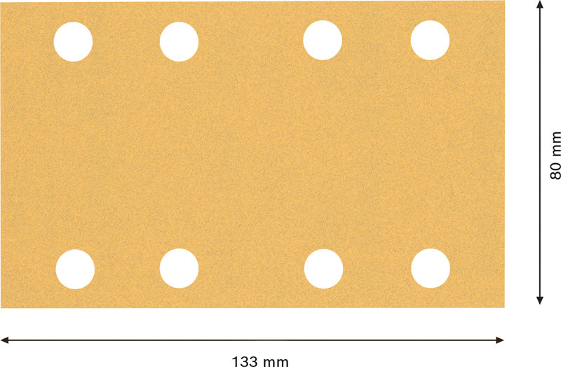 BOSCH EXPERT C470 brusni papir sa 8 rupa za vibracione brusilice od 80x133 mm, G 120, 10 delova - Brusni list ExC470,G120,80x133mm (2608900881)-SBT Alati Beograd