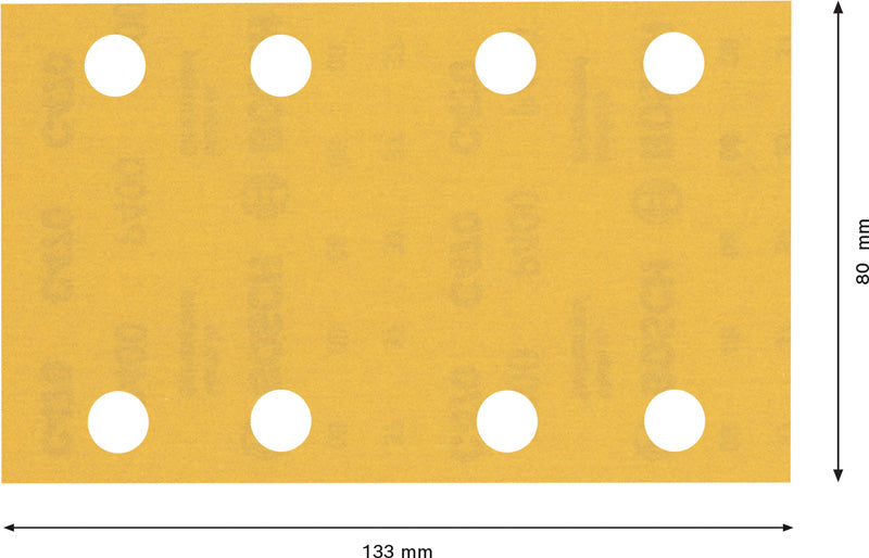 BOSCH EXPERT C470 brusni papir sa 8 rupa za vibracione brusilice od 80 x 133 mm, G 400, 10 delova - Brusni list ExC470,G400,80x133mm (2608900885)-SBT Alati Beograd