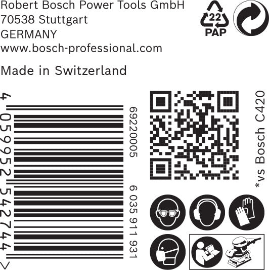 BOSCH EXPERT C470 brusni papir sa 8 rupa za vibracione brusilice od 93 x 186 mm, G 60, 50 delova - Brusni list ExC470,G60,93x186mm (2608900936)-SBT Alati Beograd
