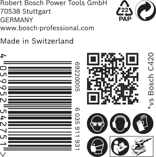 BOSCH EXPERT C470 brusni papir sa 8 rupa za vibracione brusilice od 93 x 186 mm, G 80, 50 delova - Brusni list ExC470,G80,93x186mm (2608900937)-SBT Alati Beograd