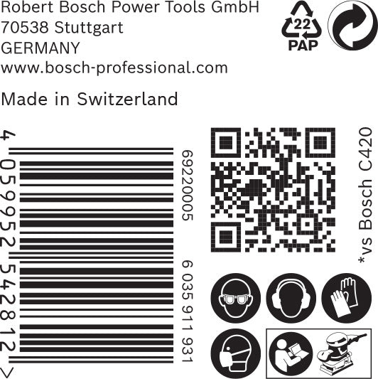 BOSCH EXPERT C470 brusni papir sa 14 rupa za vibracione brusilice od 115 x 230 mm, G 60, 50 delova - Brusni list ExC470,G60,115x230mm (2608900943)-SBT Alati Beograd