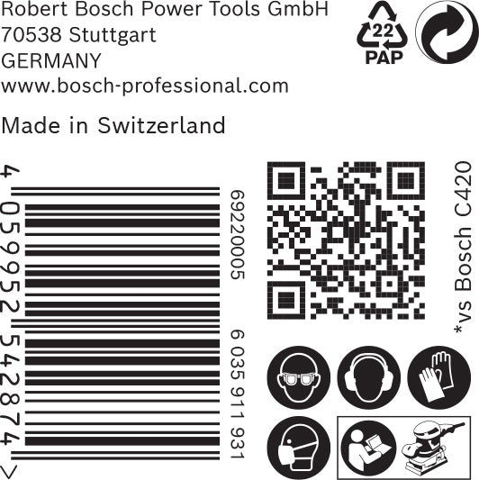 BOSCH EXPERT C470 brusni papir sa 14 rupa za vibracione brusilice od 115 x 230 mm, G 320, 50 delova - Brusni list ExC470,320,115x230mm (2608900949)-SBT Alati Beograd