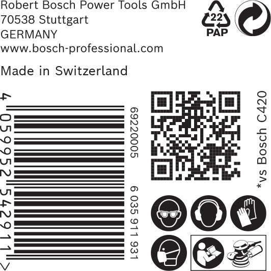 BOSCH EXPERT C470 brusni papir bez rupa za ugaone brusilice i bušilice od 125 mm, G 80, 50 delova - Brusni list ExC470,G80,125mm (2608900953)-SBT Alati Beograd