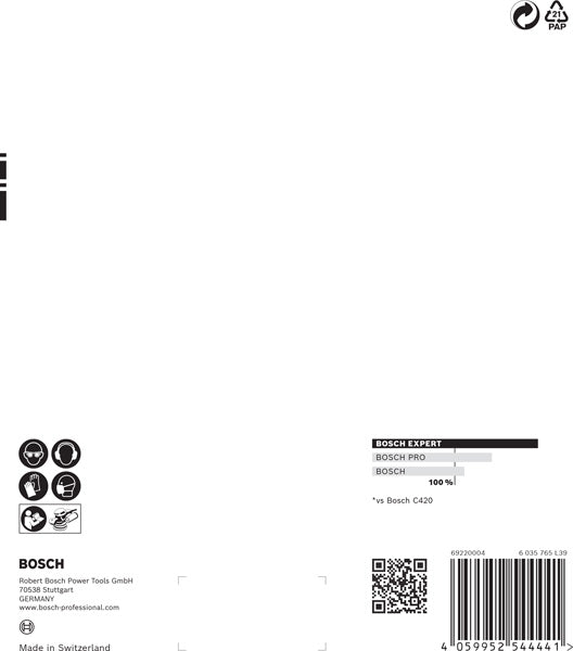 BOSCH EXPERT C470 brusni papir sa više rupa za rotacione brusilice od 150 mm, G 120, 5 delova - Brusni list ExC470,G120,150mm (2608901106)-SBT Alati Beograd