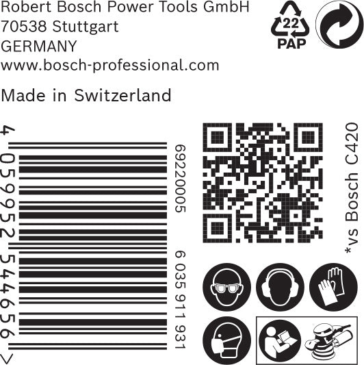 BOSCH EXPERT C470 brusni papir sa više rupa za rotacione brusilice od 125 mm, G 100, 50 delova - Brusni list ExC470,G100,125mm (2608901127)-SBT Alati Beograd