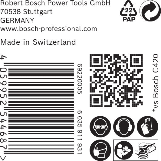 BOSCH EXPERT C470 brusni papir sa više rupa za rotacione brusilice od 125 mm, G 180, 50 delova - Brusni list ExC470,G180,125mm (2608901130)-SBT Alati Beograd