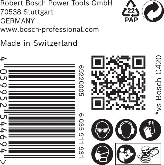BOSCH EXPERT C470 brusni papir sa više rupa za rotacione brusilice od 125 mm, G 220, 50 delova - Brusni list ExC470,G220,125mm (2608901131)-SBT Alati Beograd