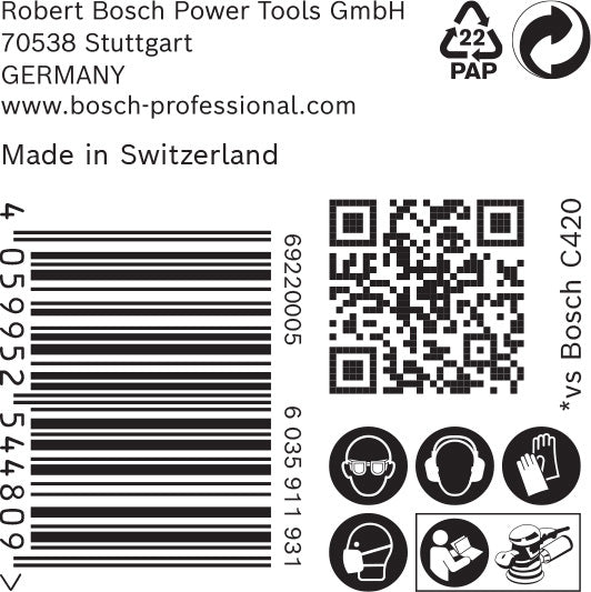 BOSCH EXPERT C470 brusni papir sa više rupa za rotacione brusilice od 150 mm, G 220, 50 delova - Brusni list ExC470,G220,150mm (2608901142)-SBT Alati Beograd