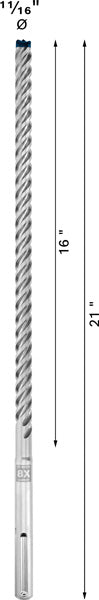 BOSCH EXPERT SDS max-8X burgija za udarne bušilice 11/16 x 16 x 21 - Burgija čekić SDS-maks. max-8X EXPERT (2608901354)-SBT Alati Beograd