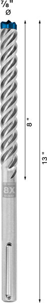 BOSCH EXPERT SDS max-8X burgija za udarne bušilice 7/8 x 8 x 13 - Burgija čekić SDS-maks. max-8X EXPERT (2608901360)-SBT Alati Beograd