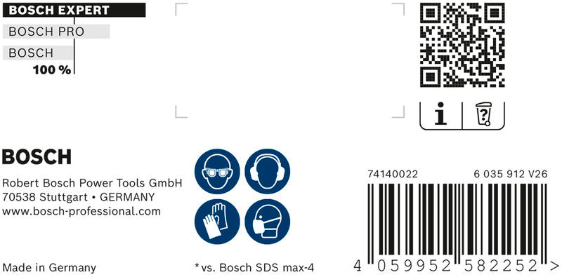 BOSCH EXPERT SDS max-8X burgija za udarne bušilice 1-1/4 x 31 x 36 - Burgija čekić SDS-maks. max-8X EXPERT (2608901375)-SBT Alati Beograd