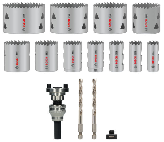 BOSCH Set PRO Multi Material testera za otvore sa Q-Lock steznom glavom, 15 kom. - Komplet testera za otvore T MM B 15P Set (2608901549)-SBT Alati Beograd