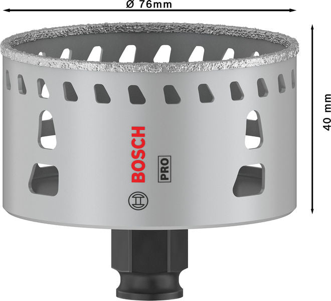 BOSCH PRO Tile PC Plus testera za otvore, 76 mm, HS - Testera za otvore P TI D 76mm (2608901571)-SBT Alati Beograd