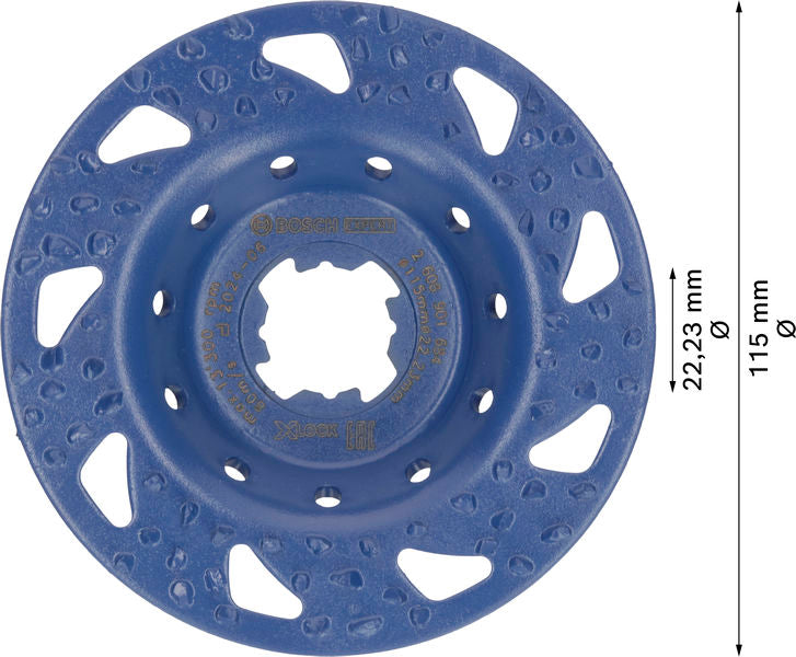BOSCH EXPERT Multi Material Carbide glava za brušenje, gruba, ravna, X-LOCK, 115 mm, 22,23 mm - Lončasti disk za brušenje EXPERT Carbide (2608901684)-SBT Alati Beograd