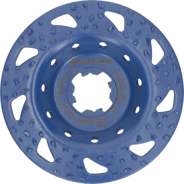 BOSCH EXPERT Multi Material Carbide glava za brušenje, gruba, pod uglom, X-LOCK, 115 mm, 22,23 mm - Lončasti disk za brušenje EXPERT Carbide (2608901687)-SBT Alati Beograd