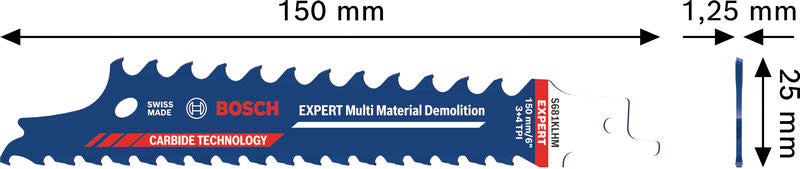BOSCH EXPERT Multi Material Demolition S681KLHM list testere - Set listova testere RBE S681KLHM 1PC (2608901704)-SBT Alati Beograd