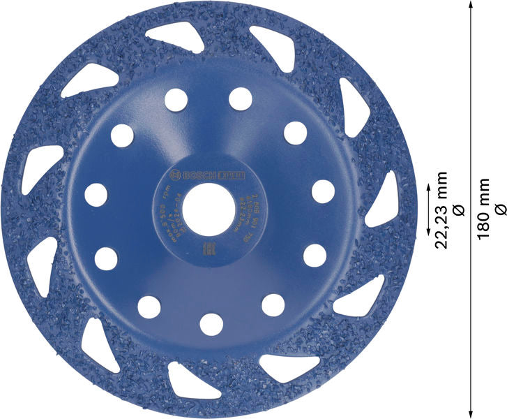 BOSCH EXPERT Multi Material Carbide glava za brušenje, srednja, pod uglom, 180 mm, 22,23 mm - Lončasti disk za brušenje EXPERT Carbide (2608901750)-SBT Alati Beograd