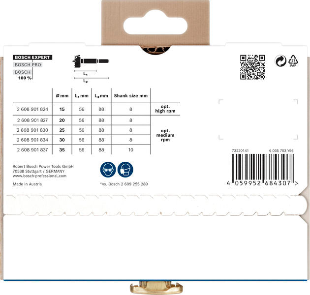 BOSCH Set EXPERT Wood Forstner burgija, 5 kom. - Forstner burgija Expert Wood Set 5 pc (2608901843)-SBT Alati Beograd