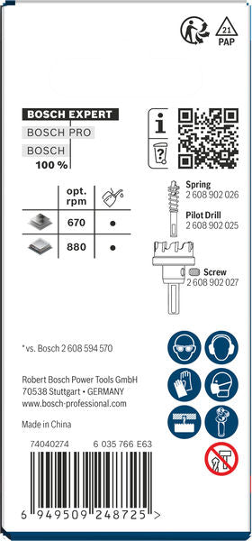 BOSCH EXPERT Sheet Metal testera za otvore sa osovinom, 18×5 mm - Testera za otvore A SM T 18mm (2608901974)-SBT Alati Beograd
