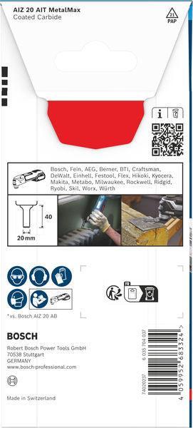 BOSCH EXPERT AIZ 20 AIT MetalMax list testere za uranjajuće rezove, 20×40 mm - List testere za uranjanje RBE - 1ER AIZ (2608902043)-SBT Alati Beograd