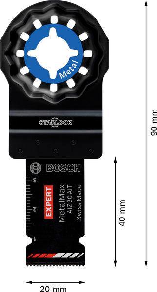 BOSCH EXPERT AIZ 20 AIT MetalMax list testere za uranjajuće rezove, 20×40 mm - List testere za uranjanje RBE - 1ER AIZ (2608902043)-SBT Alati Beograd