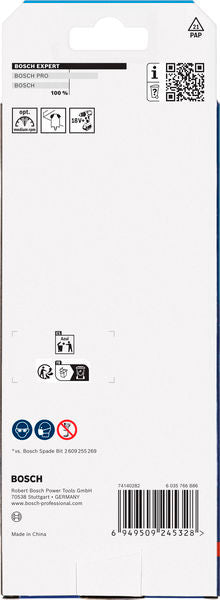 BOSCH Set EXPERT Self Cut Speed pljosnatih burgija od 13/16/19/20/22/25, 6 delova - Burgija glodalica 6Pc Spade Set (2608902109)-SBT Alati Beograd