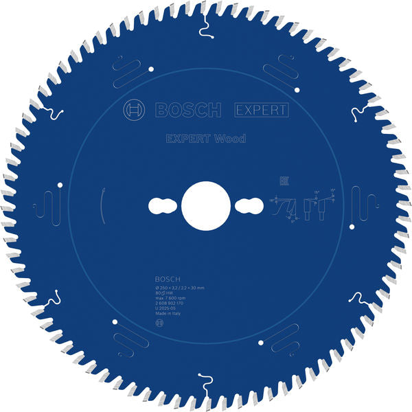 BOSCH EXPERT Wood list kružne testere, 250×3,2/2,2×30 mm, T80 - List kružne testere EX WO T 250x30-80 (2608902170)-SBT Alati Beograd