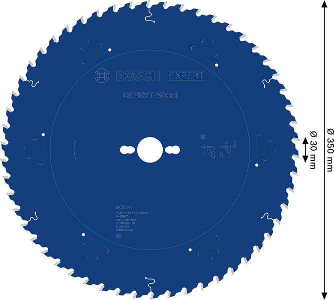 BOSCH EXPERT Wood list kružne testere, 350×3,5/2,5×30 mm, T54 - List kružne testere EX WO T 350x30-54 (2608902188)-SBT Alati Beograd