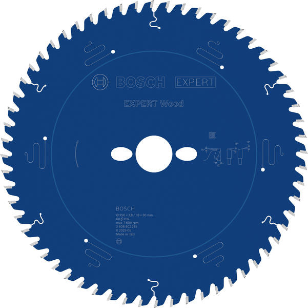 BOSCH EXPERT Wood list kružne testere, 250×2,8/1,8×30 mm, T60 - List kružne testere EX WO T 250x30-60 (2608902235)-SBT Alati Beograd