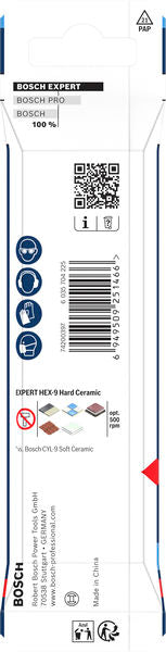 BOSCH EXPERT HEX-9 Hard Ceramic set burgija, 5×90; 6×90; 8×90 mm, 3 dela - Burgija za pločice HEX-9 HC 3pc Set (2608902312)-SBT Alati Beograd