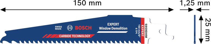 BOSCH EXPERT Window Demolition S959DHM list testere - List sablja testere RBE S959DHM 1PC (2608902328)-SBT Alati Beograd