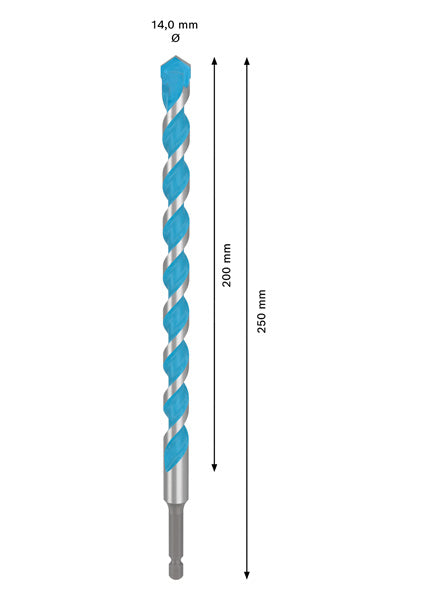 BOSCH EXPERT HEX-9 Multi Construction burgija, 14×200×250 - EXPERT HEX-9 MultiC burgija 14x200x250 (2608902360)-SBT Alati Beograd