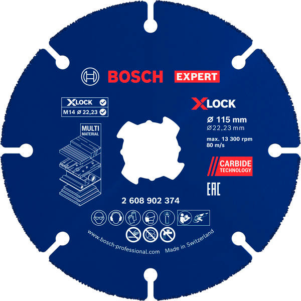 BOSCH EXPERT Multi Material Carbide rezna ploča, 115 x 22,23 mm, X-Lock - Ploča za razdvajanje RBE X-LOCK CMW Ø11 (2608902374)-SBT Alati Beograd