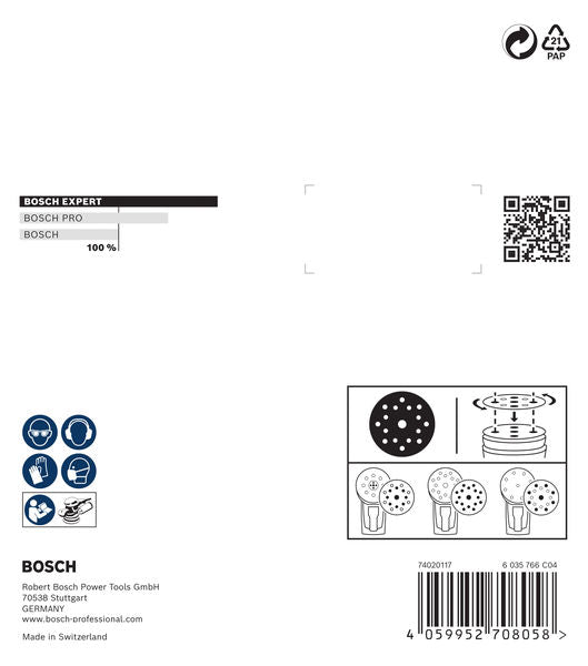 BOSCH EXPERT O780 set brusnih ploča sa folijom, 125 mm, G80 (3×); G120 (3×); G180 (3×), 9 kom. - (2608902407)-SBT Alati Beograd