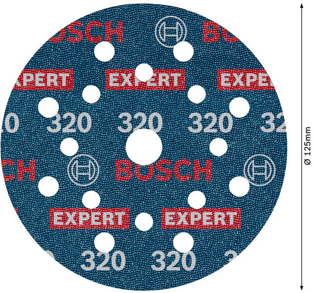 BOSCH EXPERT O780 brusni disk sa folijom, 125 mm, G320 - (2608902422)-SBT Alati Beograd
