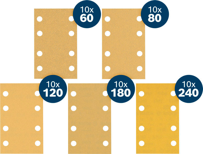 BOSCH EXPERT C470 set brusnog papira, 80×133 mm, G10×60/10×80/10×120/10×180/10×240, 50 delova - (2608902516)-SBT Alati Beograd