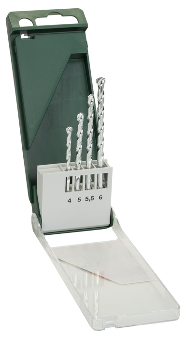 BOSCH Burgija za zidane površine napravljena u skladu sa standardom ISO 5468, 4 dela - 4-delni set burgija za građ.materijale (2609255459)-SBT Alati Beograd