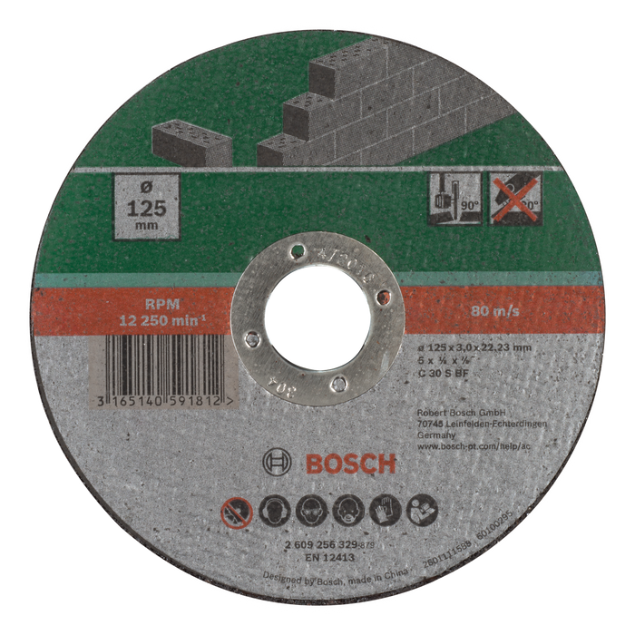 BOSCH Rezna ploča za kamen, ravna - Rezna ploča,ravna Kamen Ø125x2.5mm (2609256329)-SBT Alati Beograd