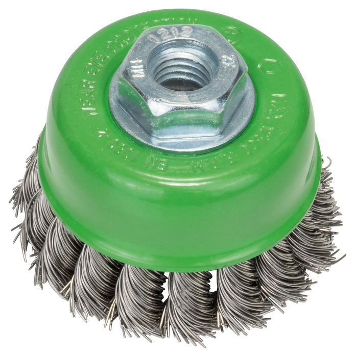 BOSCH Široka obodna žičana četka sa pletenom žicom, nerđajući čelik - DIY_Lončasta četka 75 mm, M14 (2609256504)-SBT Alati Beograd