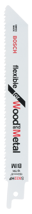 BOSCH List univerzalne testere, bimetalni, S 922 HF - List univ.testere BiM S922HF 150 mm (2609256711)-SBT Alati Beograd