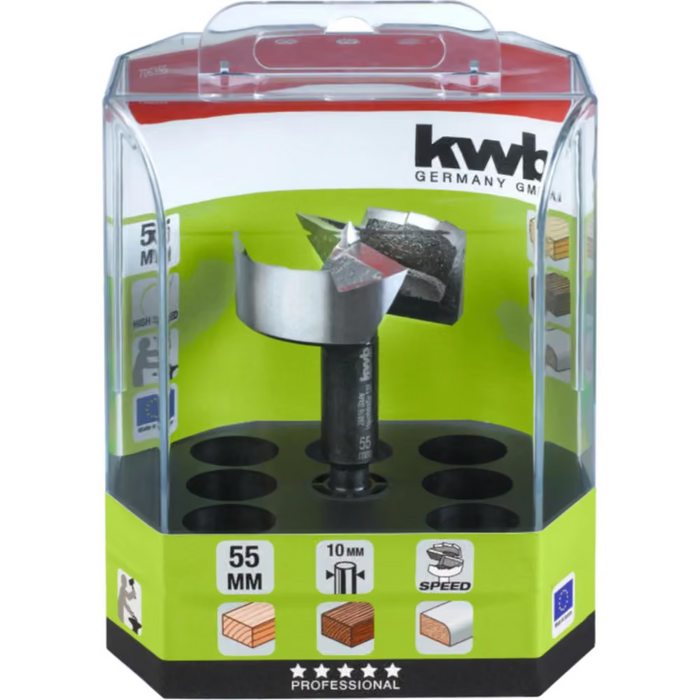 Einhell 49706455 Speed čeona burgija za drvo 55, 10mm, Forstner, DIN 7483 G, Expert