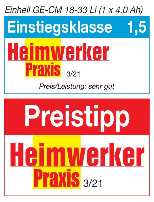 EINHELL - GE-CM 18/33 Li (1x4,0Ah), Akumulatorska kosačica za travu Set - (3413260)-SBT Alati Beograd