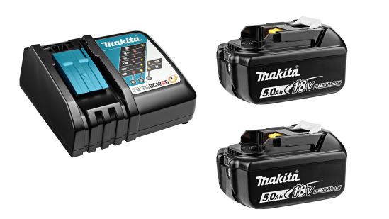 Akumulatorski set elektro-pneumatski čekić + brusilica + bušilica odvijač Makita DLX3195JX1; 18V; 2 x 5,0Ah