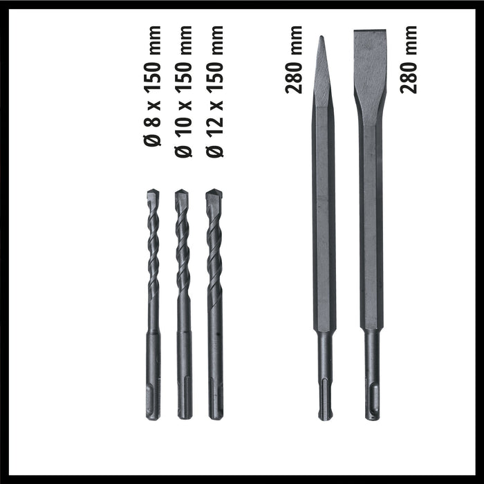 EINHELL - TE-RH 32 4F Kit, Čekić bušilica set - (4257944)-SBT Alati Beograd